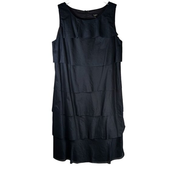 Talbots Dresses & Skirts - Talbots 12 Tiered Dress Linen Black Wedding Party Office Outdoor